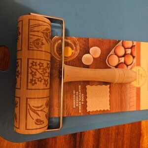 Mrs. Anderson baking flowers embossed rolling pin